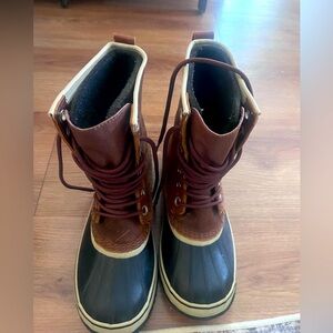 Men's Brown and Black Boots
